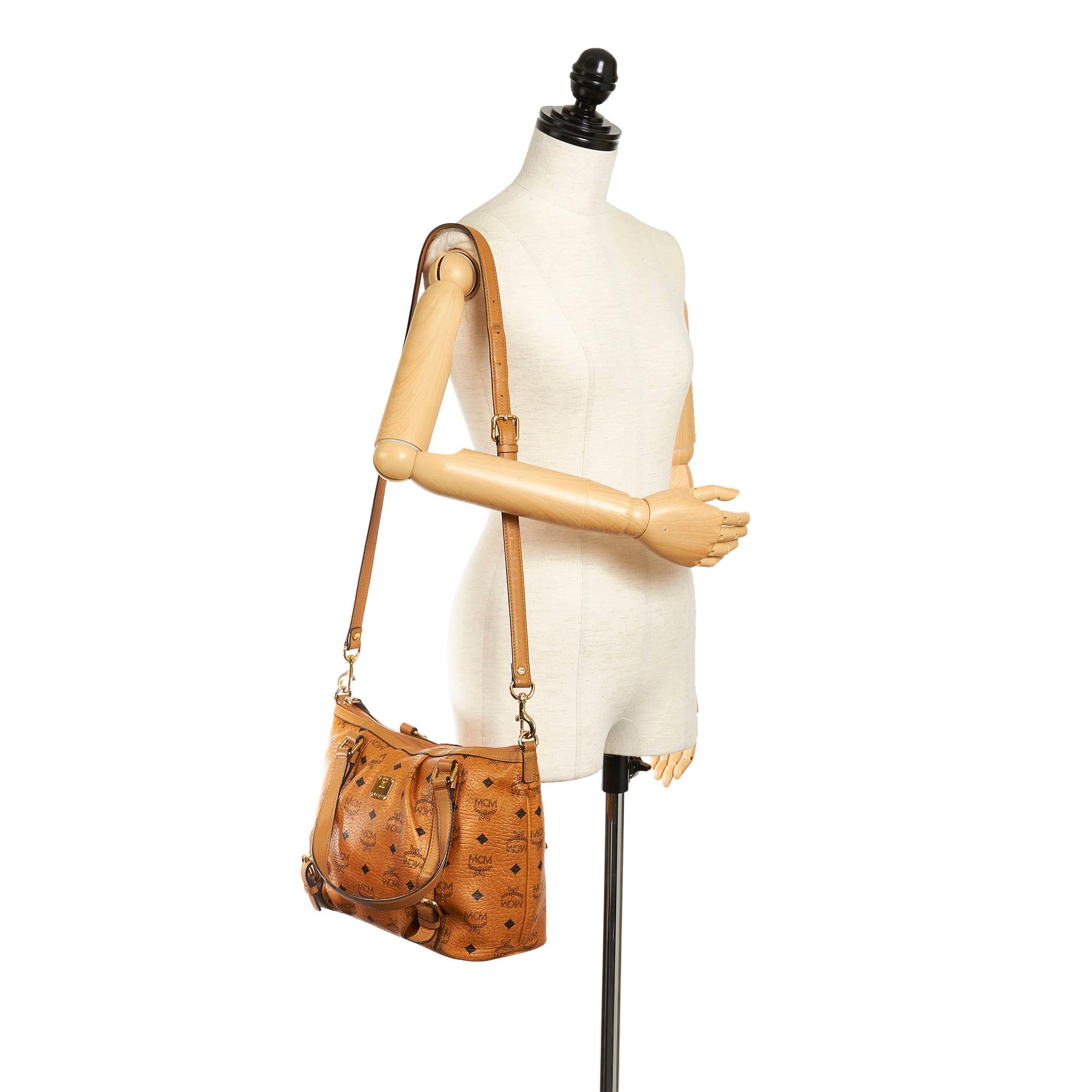 MCM Visetos Leather Satchel (SHG-33359)