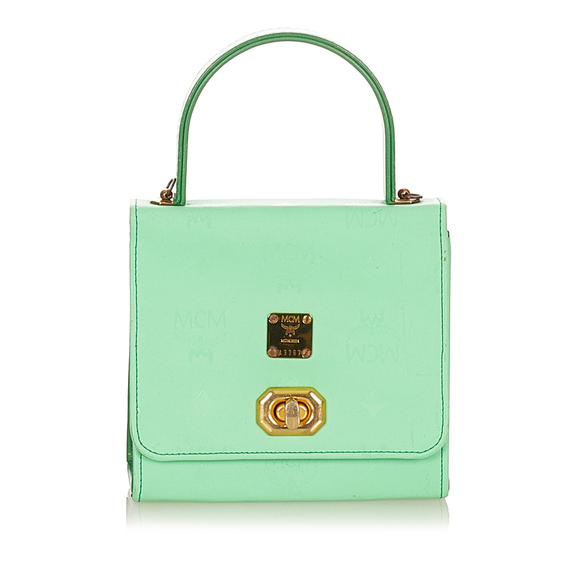 MCM Visetos Leather Satchel (SHG-34021)