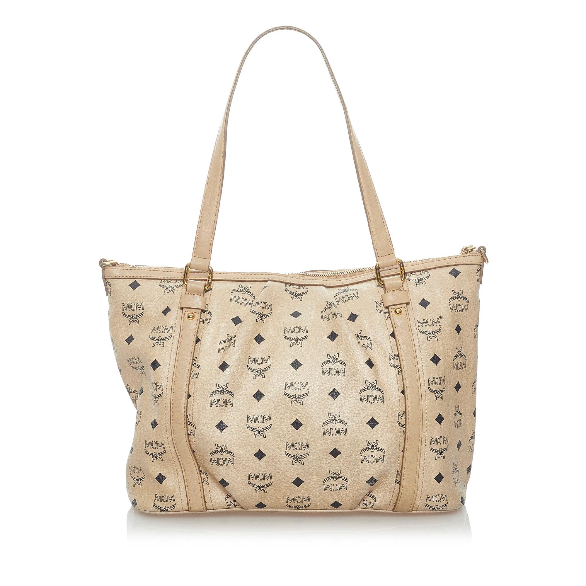 MCM Visetos Leather Satchel (SHG-34646)