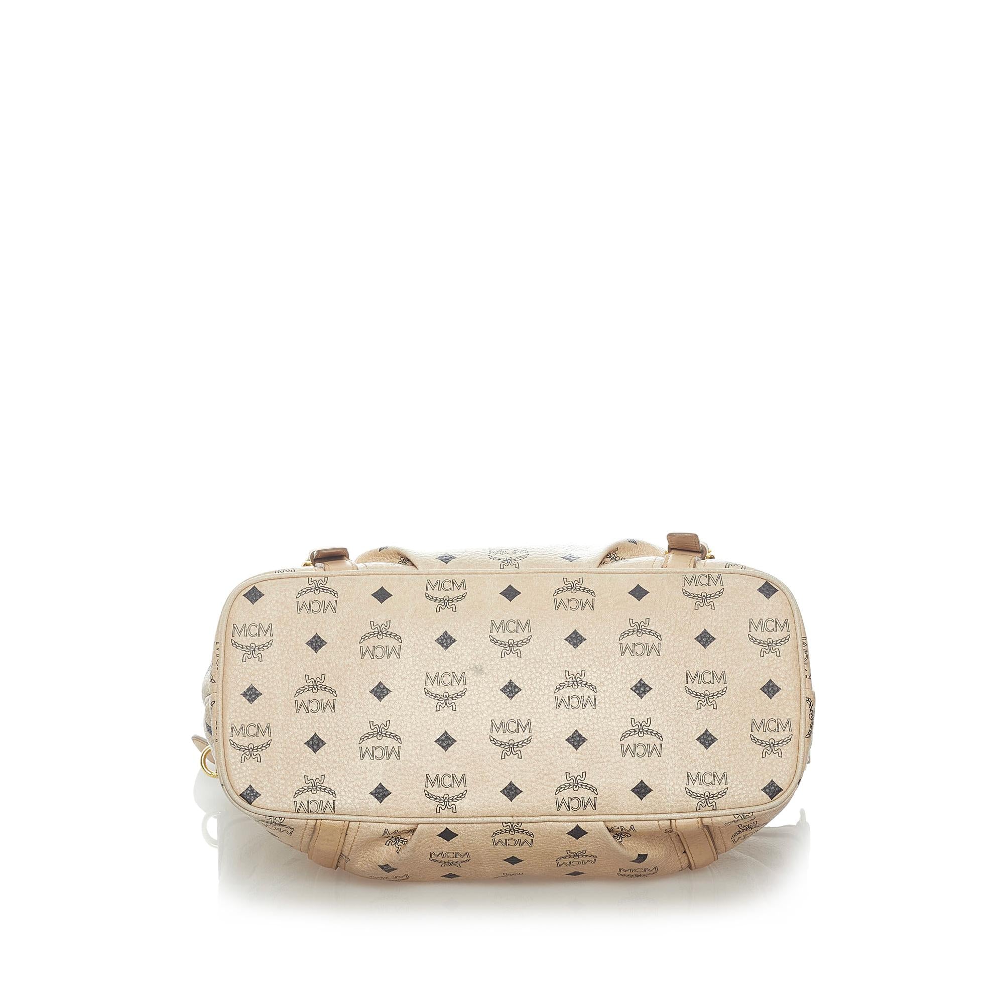 MCM Visetos Leather Satchel (SHG-34646)