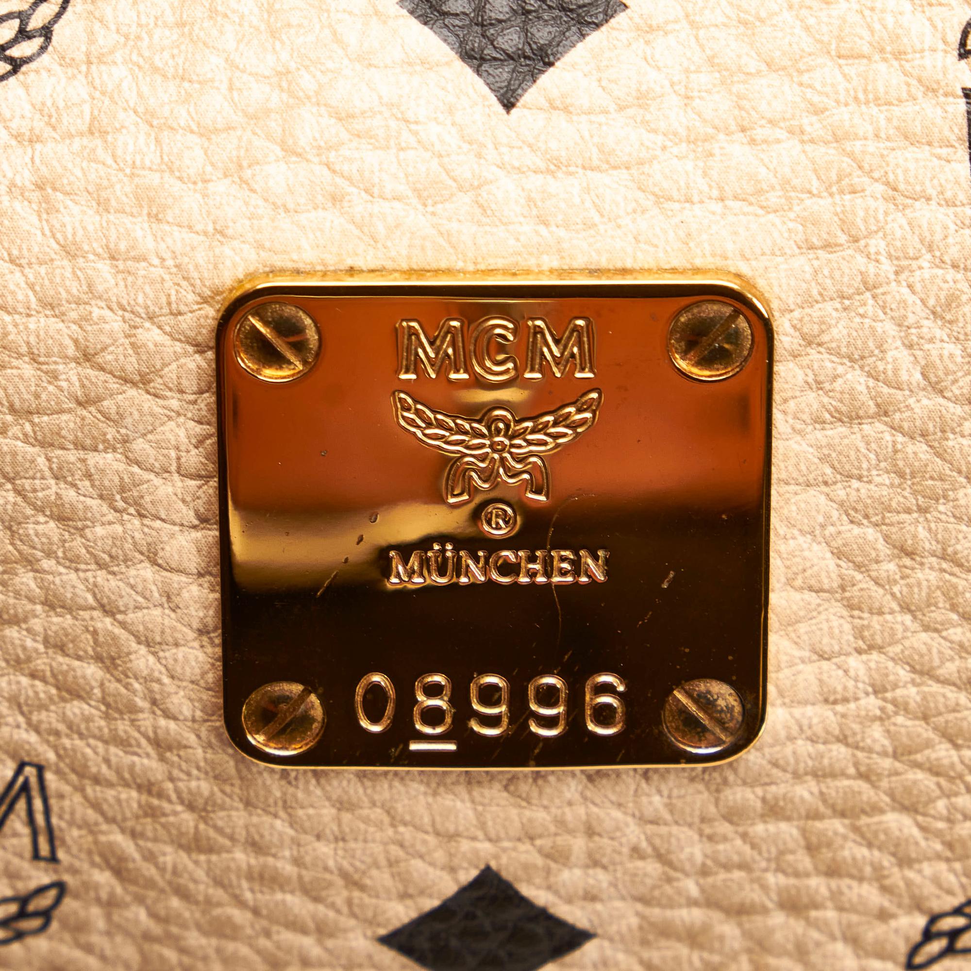 MCM Visetos Leather Satchel (SHG-34646)