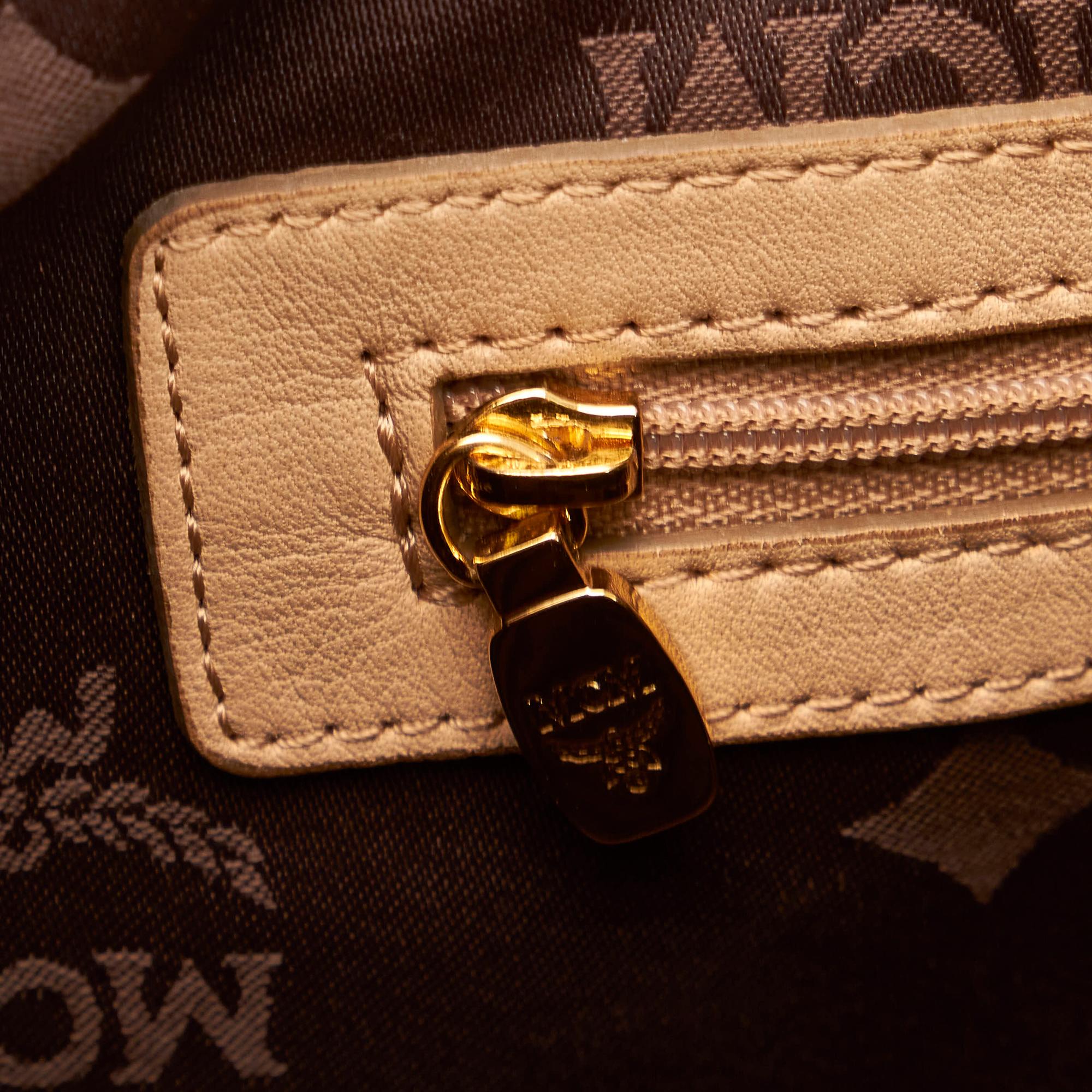 MCM Visetos Leather Satchel (SHG-34646)