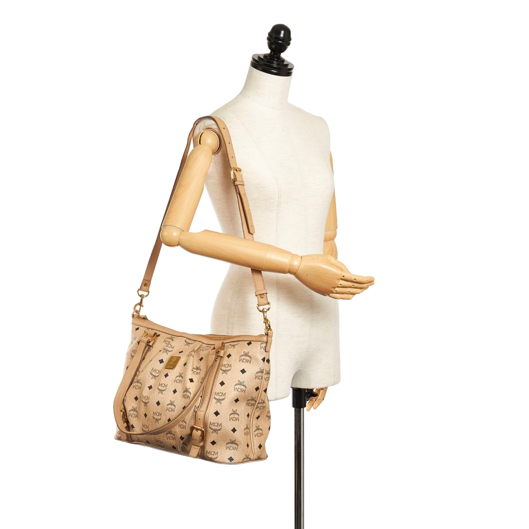 MCM Visetos Leather Satchel (SHG-34646)