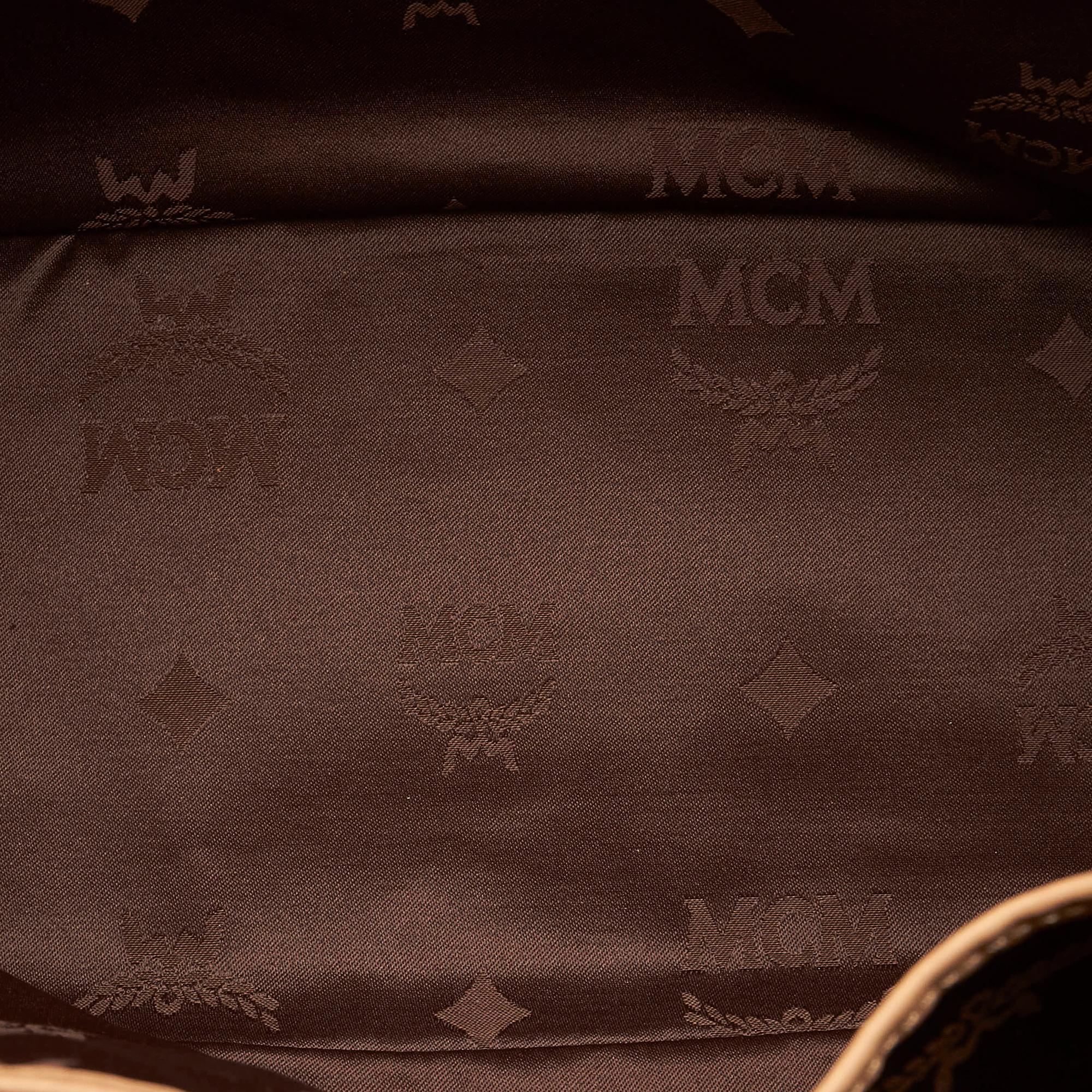 MCM Visetos Leather Satchel (SHG-34646)