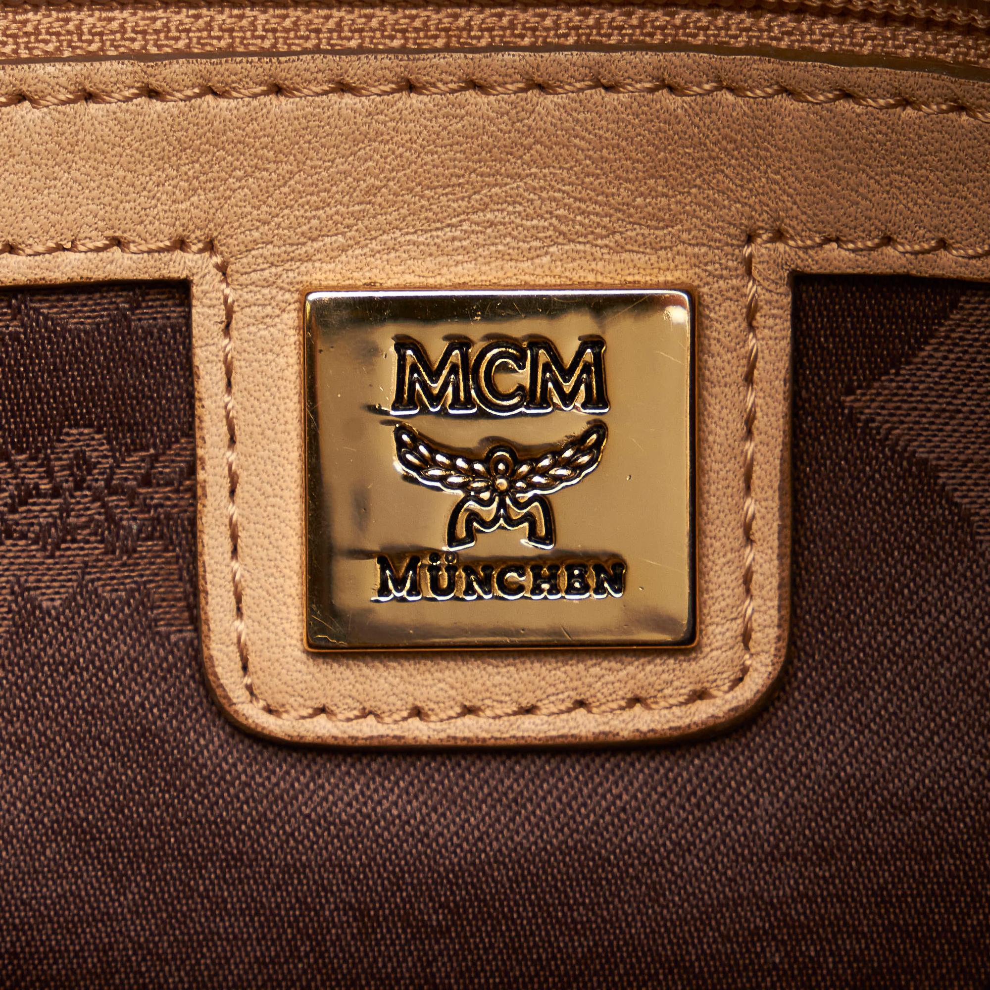 MCM Visetos Leather Satchel (SHG-34646)