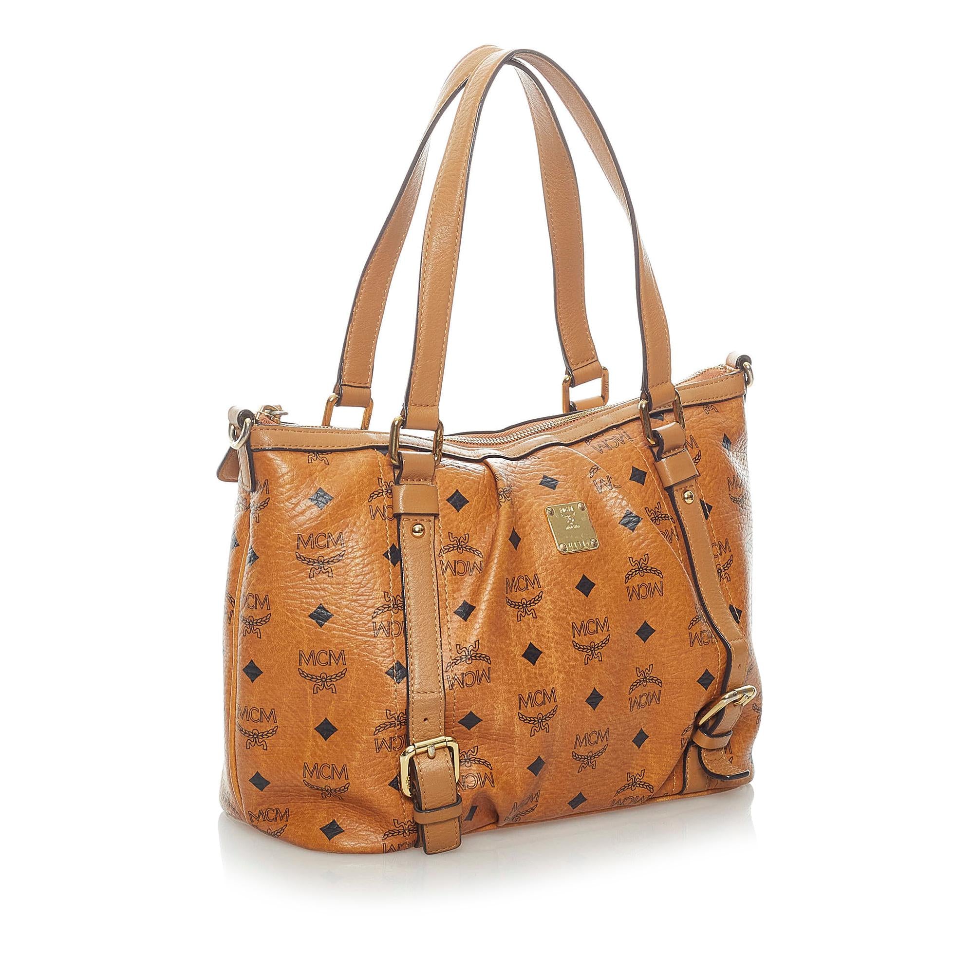 MCM Visetos Leather Satchel (SHG-37485)