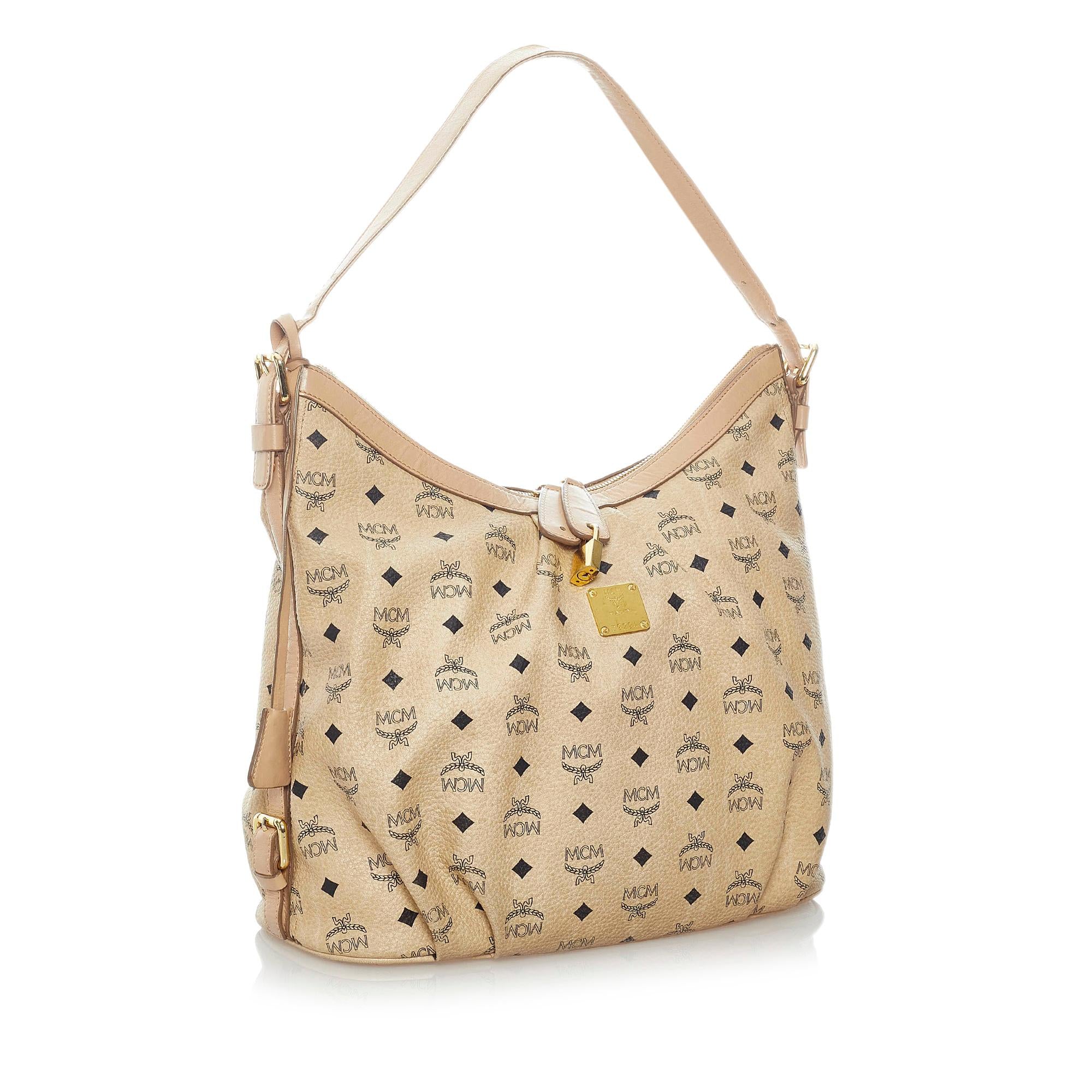 MCM Visetos Leather Shoulder Bag (SHG-32718)