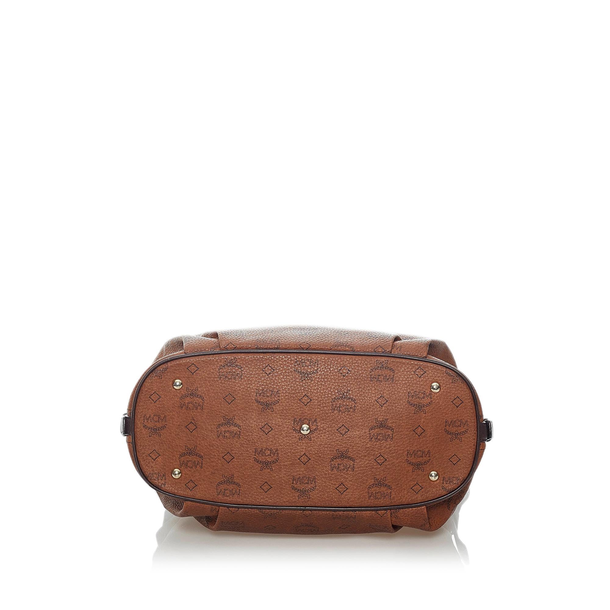 MCM Visetos Leather Shoulder Bag (SHG-32737)