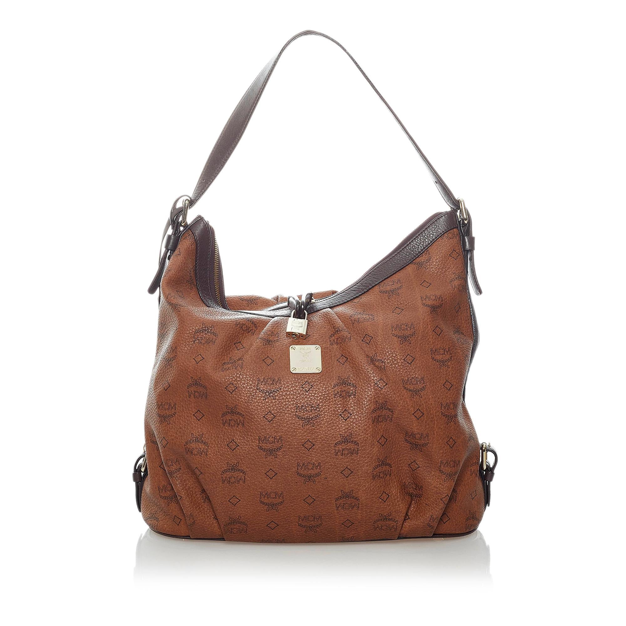 MCM Visetos Leather Shoulder Bag (SHG-32737)