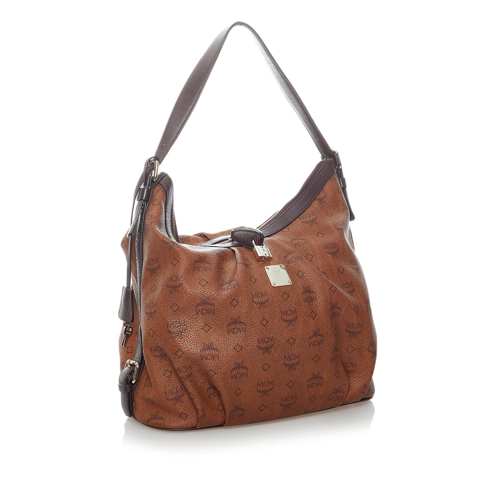 MCM Visetos Leather Shoulder Bag (SHG-32737)