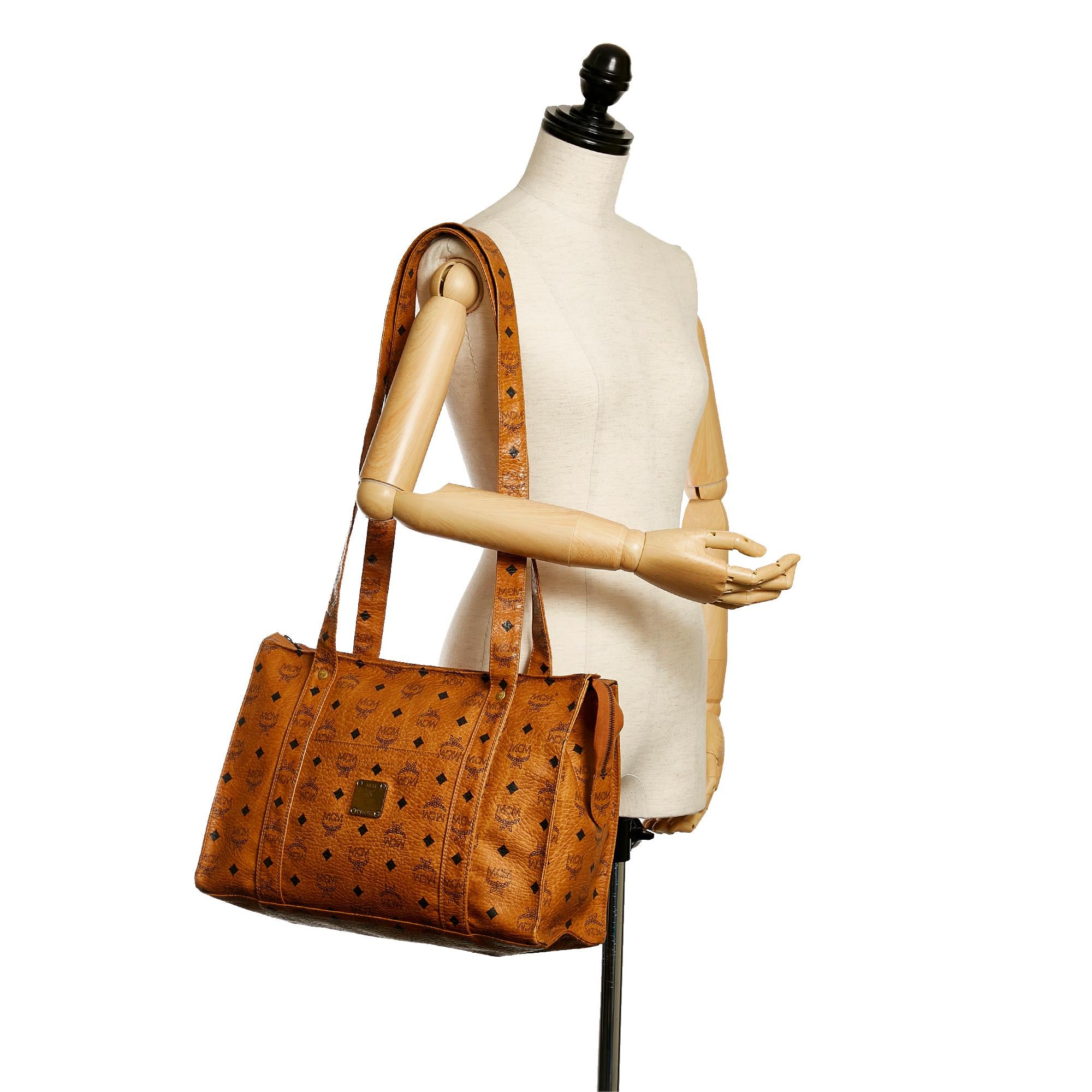 MCM Visetos Leather Tote Bag (SHG-32287)