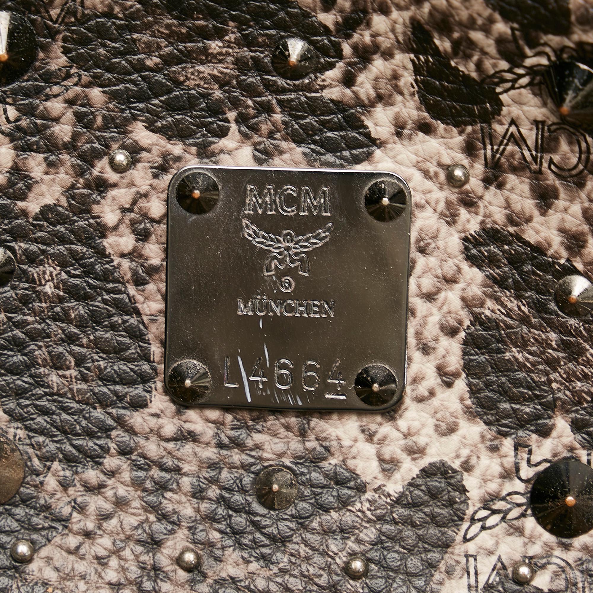 MCM Visetos Leopard Print Leather Backpack (SHG-37483)