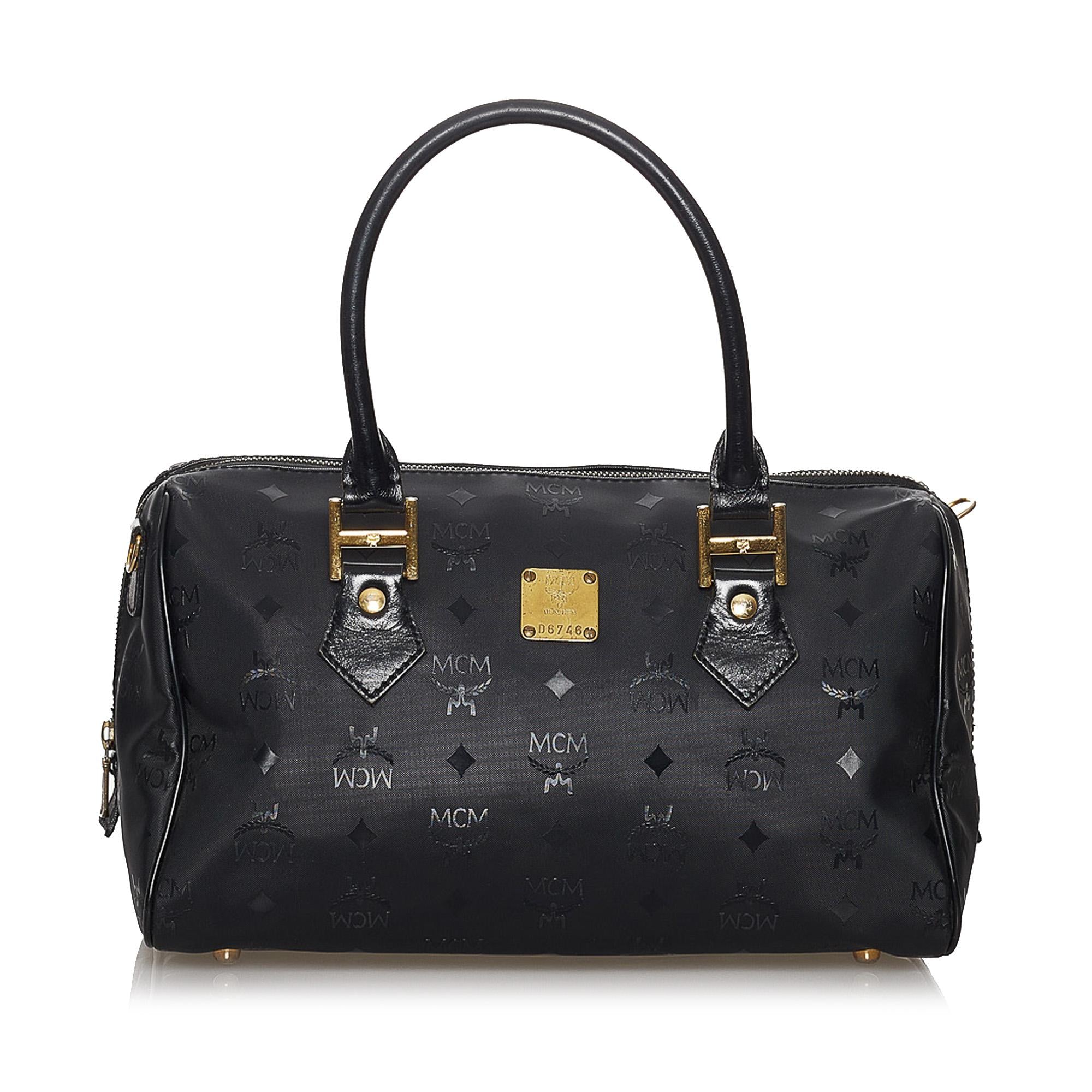 MCM Visetos Nylon Boston Bag (SHG-29567)