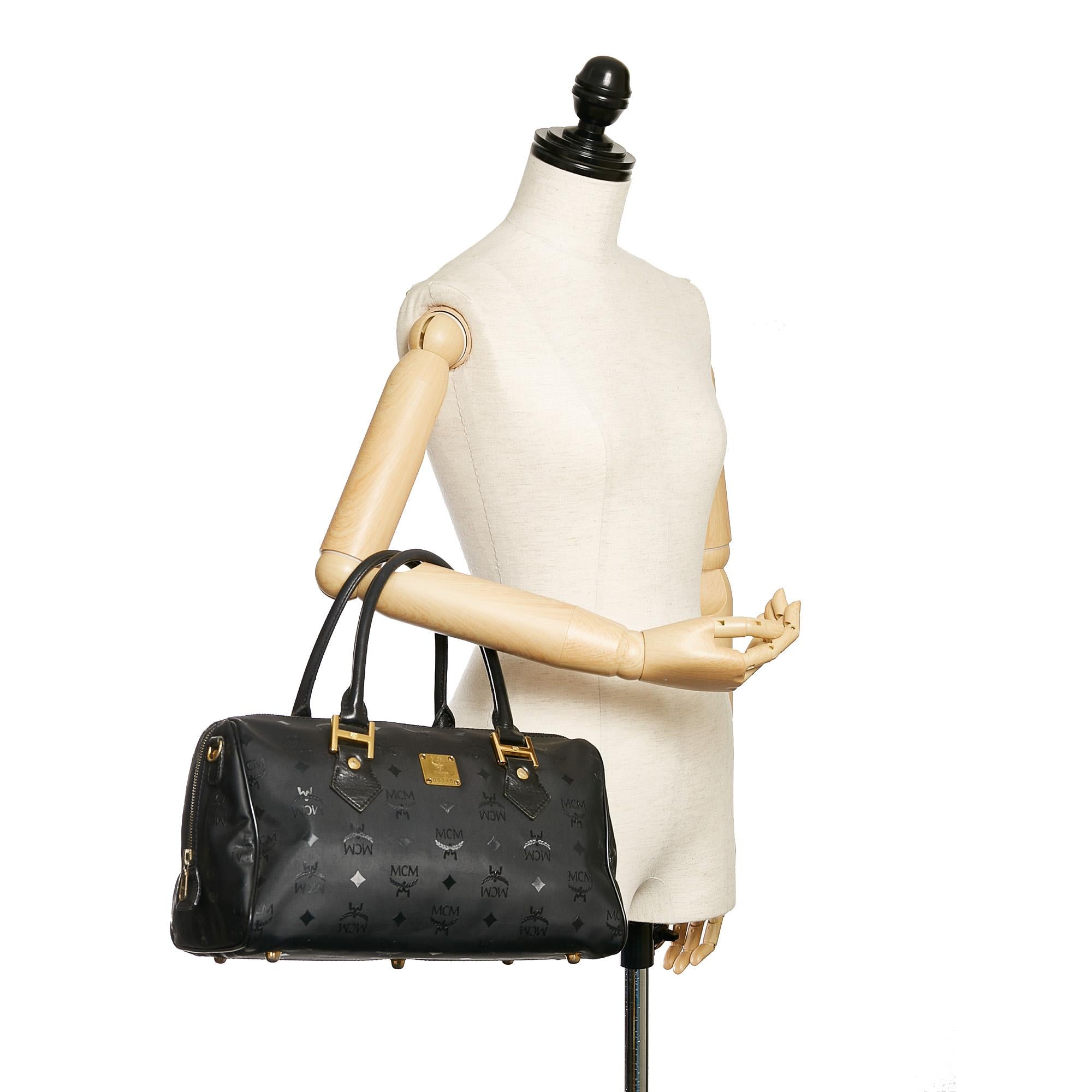 MCM Visetos Nylon Boston Bag (SHG-29567)