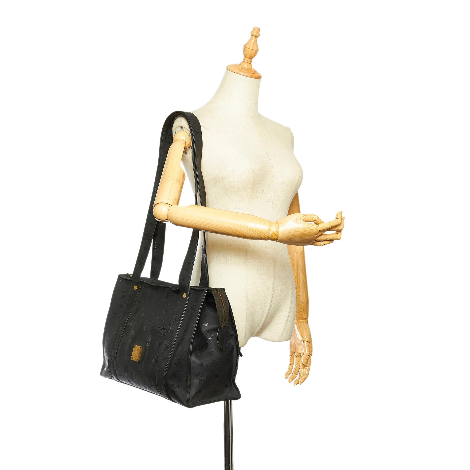 MCM Visetos Nylon Shoulder Bag (SHG-22281)