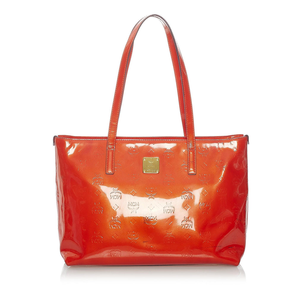 Vintage Red MCM Munchen Satchel Handbag shoulder bag