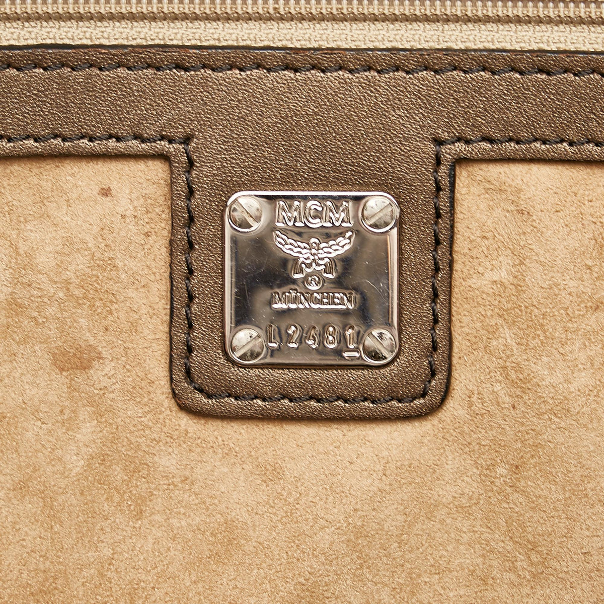 MCM Visetos Princess Lion Leather Boston Bag (SHG-31992)