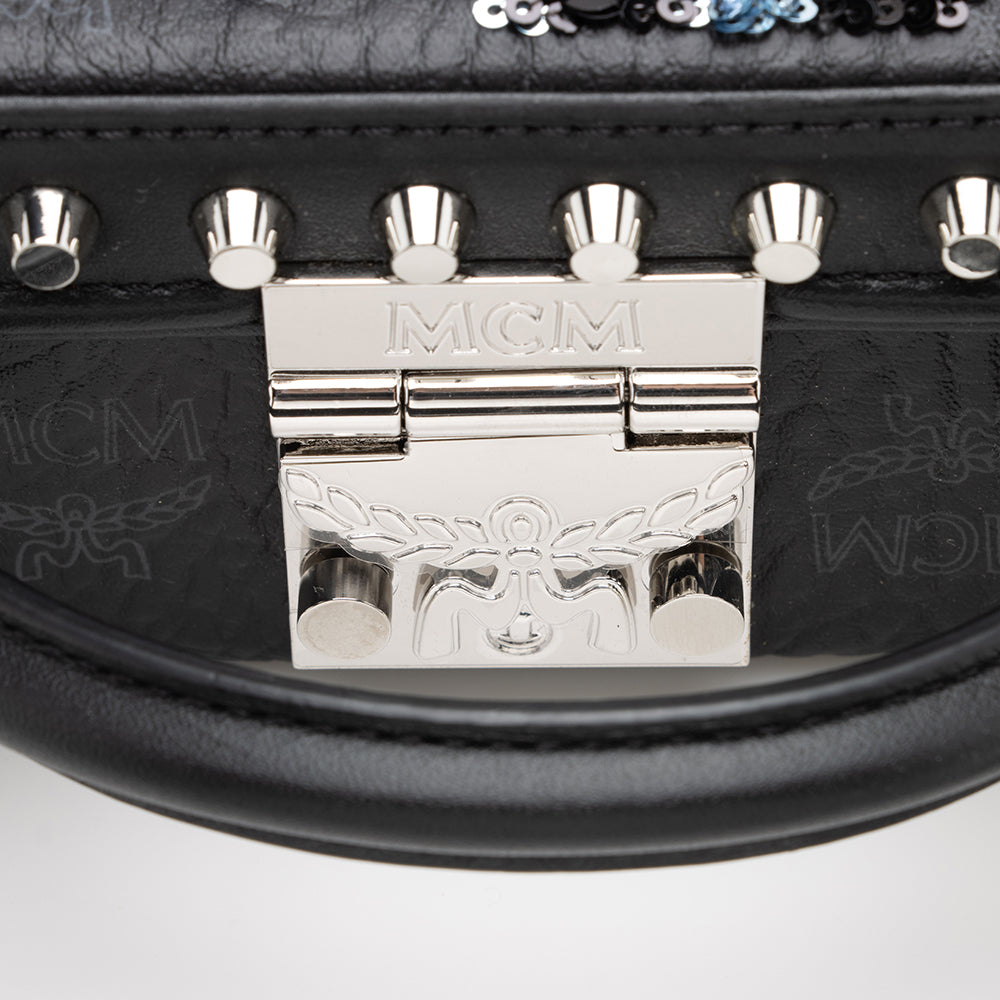 MCM Visetos Sequin Berlin Box Bag (SHF-17099)