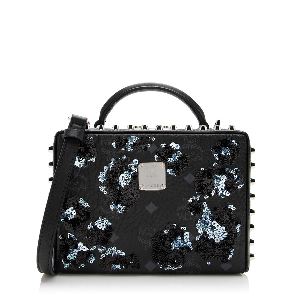 MCM Visetos Sequin Berlin Box Bag (SHF-17099)