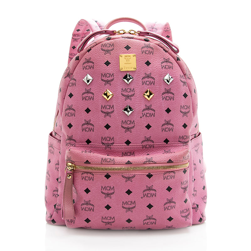 MCM Visetos Stark Studded Classic Backpack (SHF-18806) – LuxeDH