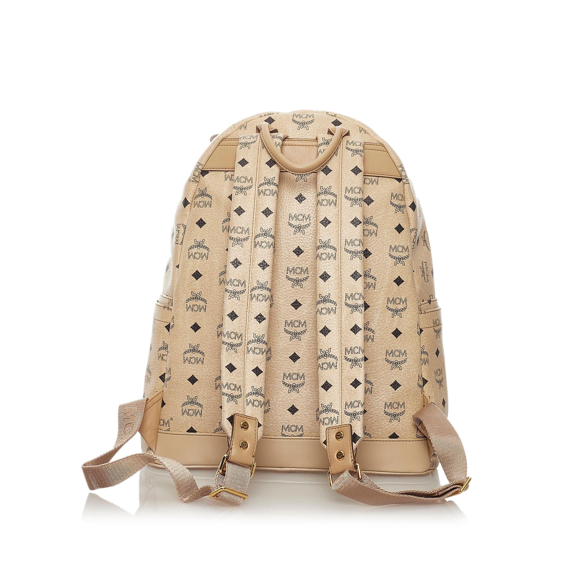 MCM Visetos Stark Leather Backpack (SHG-36415)