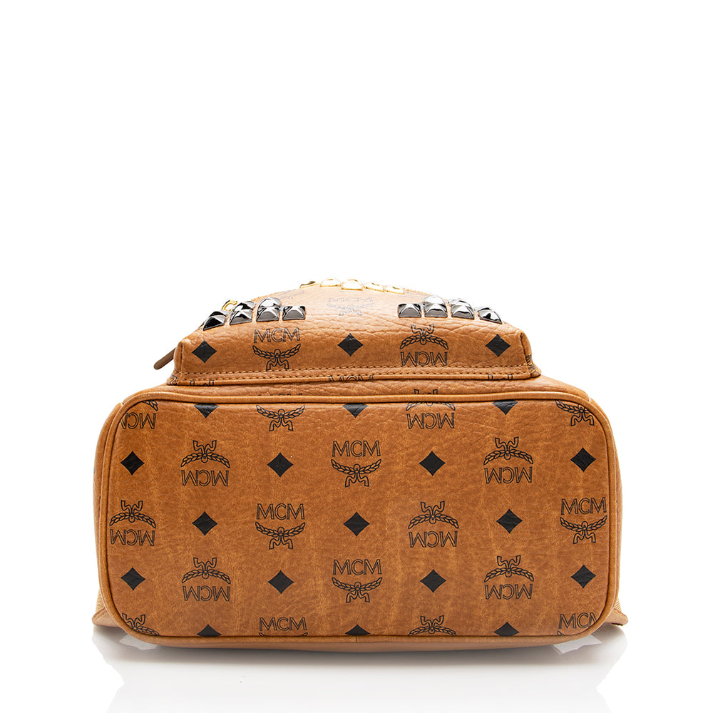 MCM Visetos Studded Stark Small Backpack (SHF-18011)