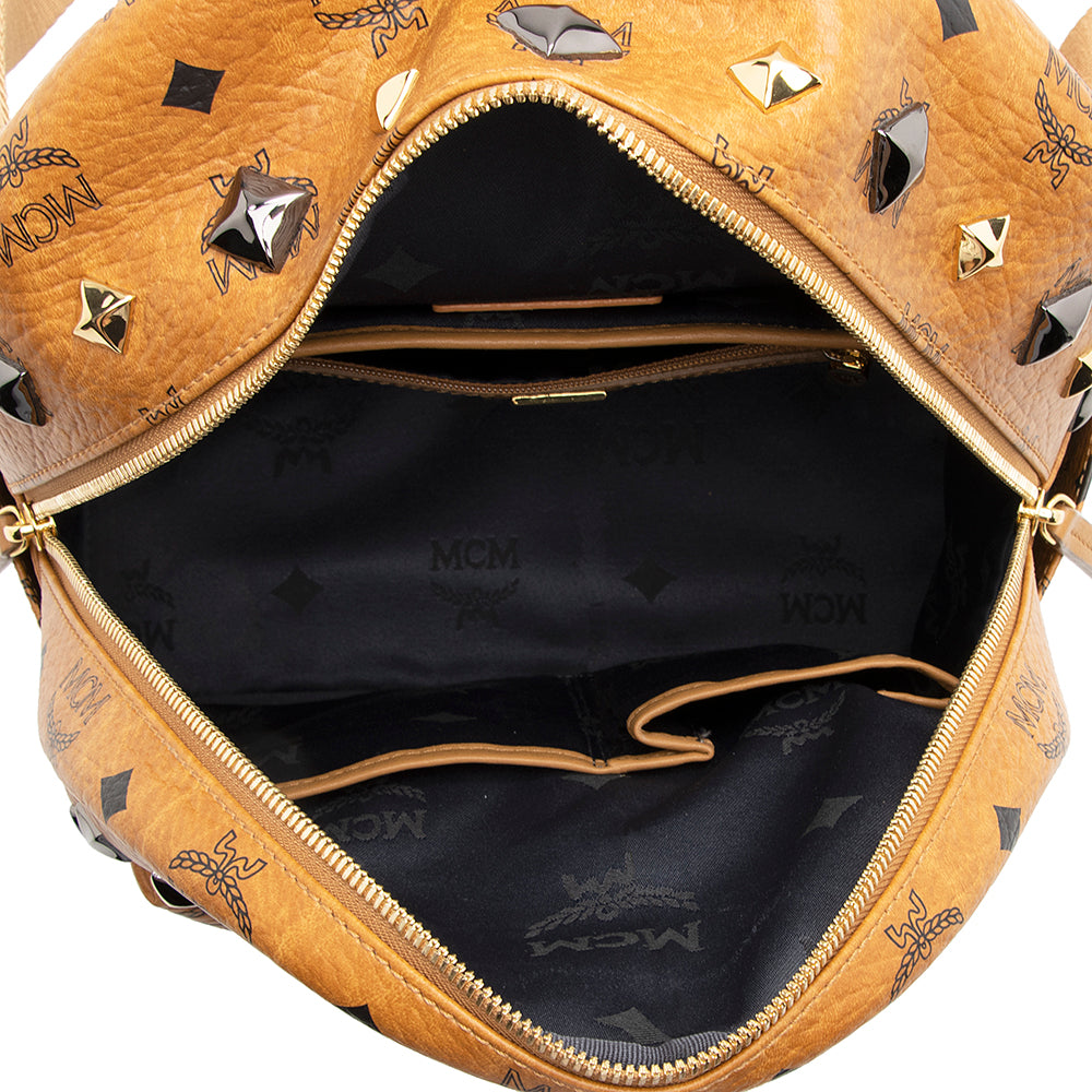 MCM Visetos Studded Stark Small Backpack (SHF-18011)