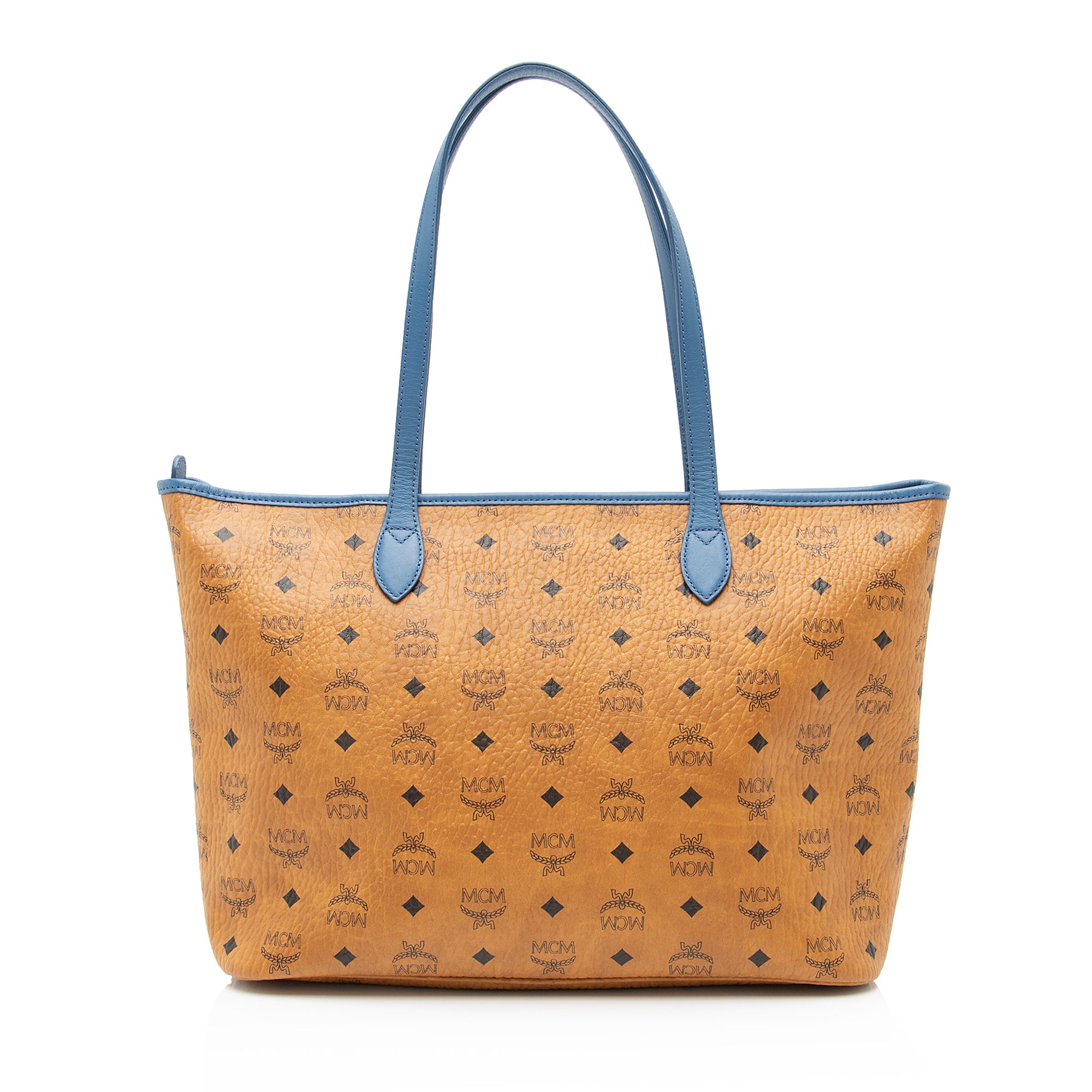 MCM Visetos Yris Large Top Zip Shopper Tote (SHF-23826)