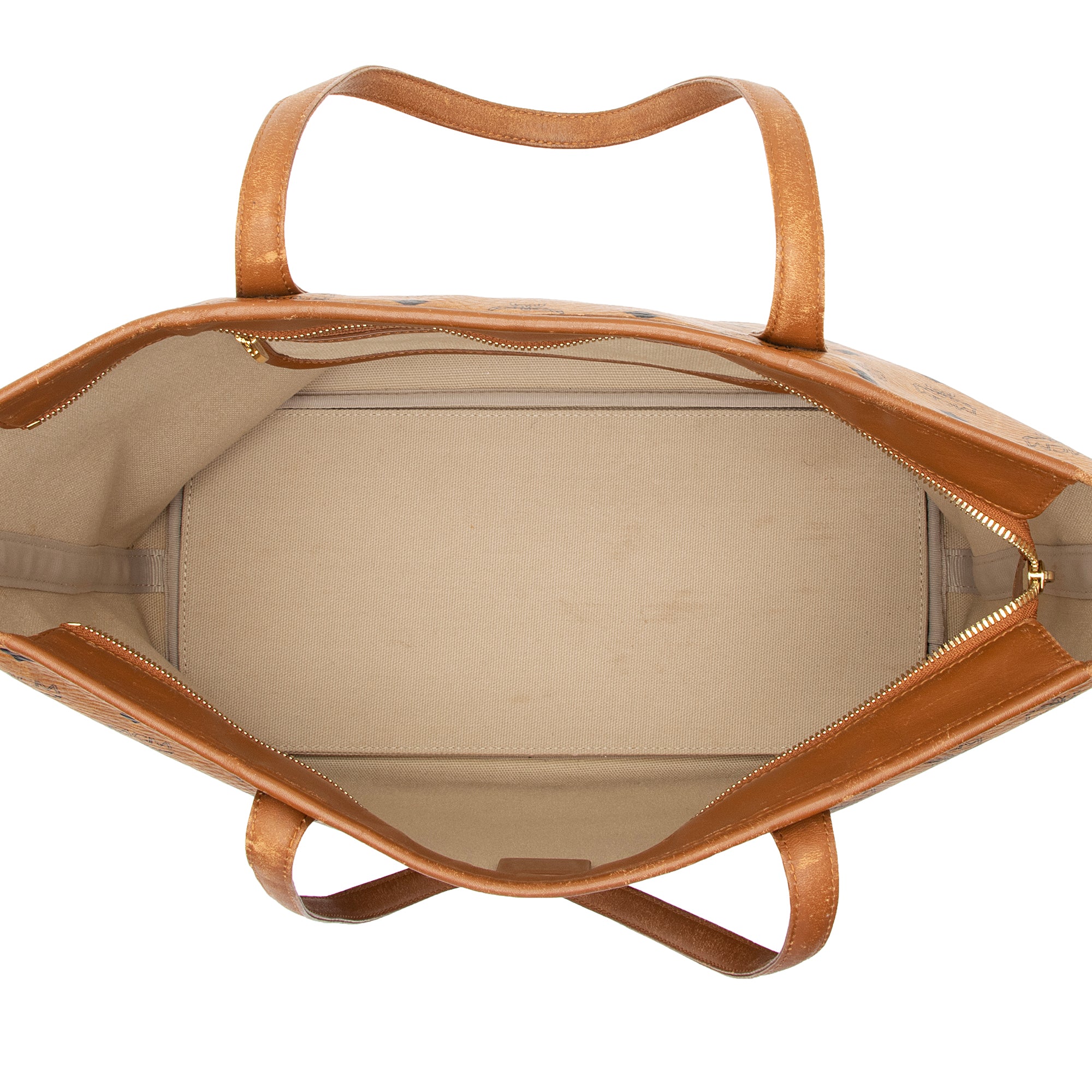 MCM Visetos Yris Large Top Zip Shopper Tote (SHF-23876)