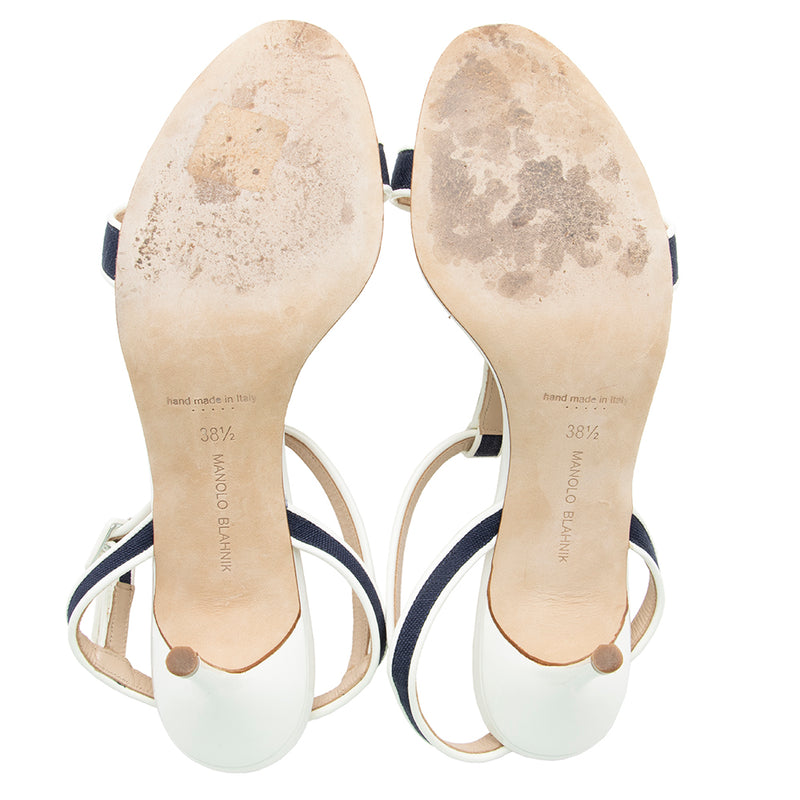 Manolo Blahnik T-Strap Sandals - Size 8.5 / 38.5 (SHF-17918)