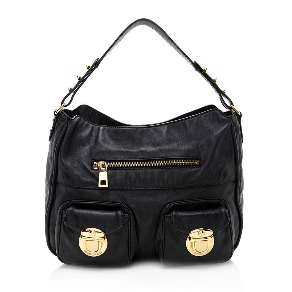 Marc Jacobs Leather Angela Hobo - FINAL SALE (SHF-19979)