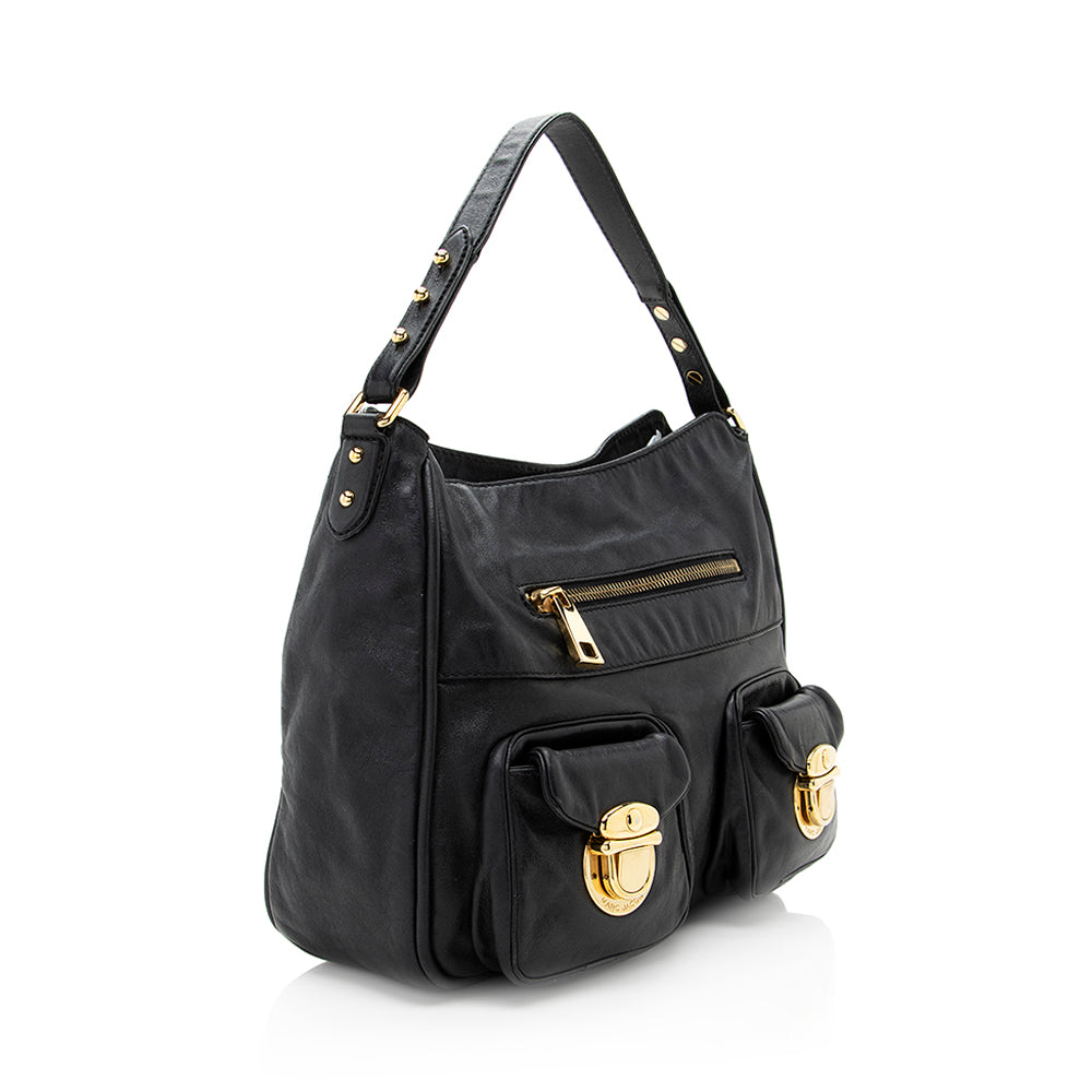 Marc Jacobs Leather Angela Hobo - FINAL SALE (SHF-19979)