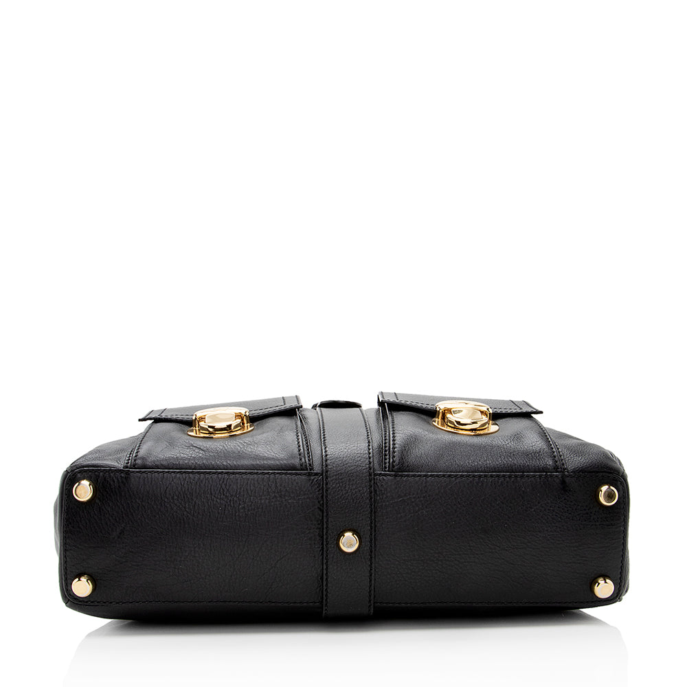 Marc Jacobs Leather Venetia Satchel - FINAL SALE (SHF-19554)