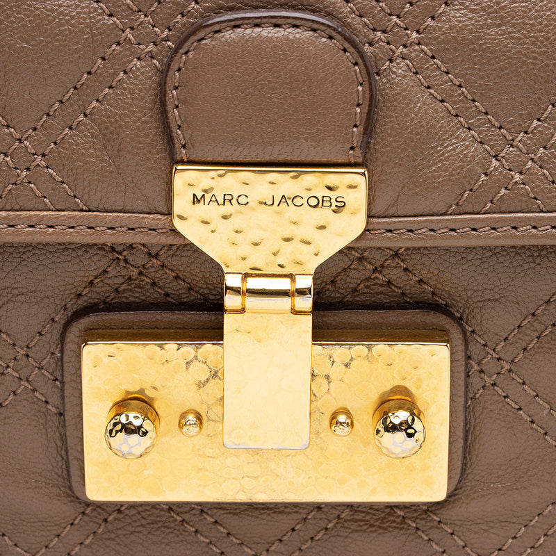 Marc Jacobs Quilted Leather Baroque Extra Large Single Shoulder Bag (SHF-15737)