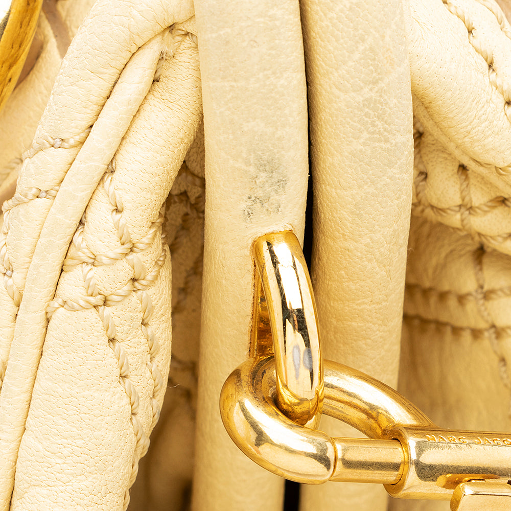 Marc Jacobs Quilted Leather Stam Satchel (SHF-19099)