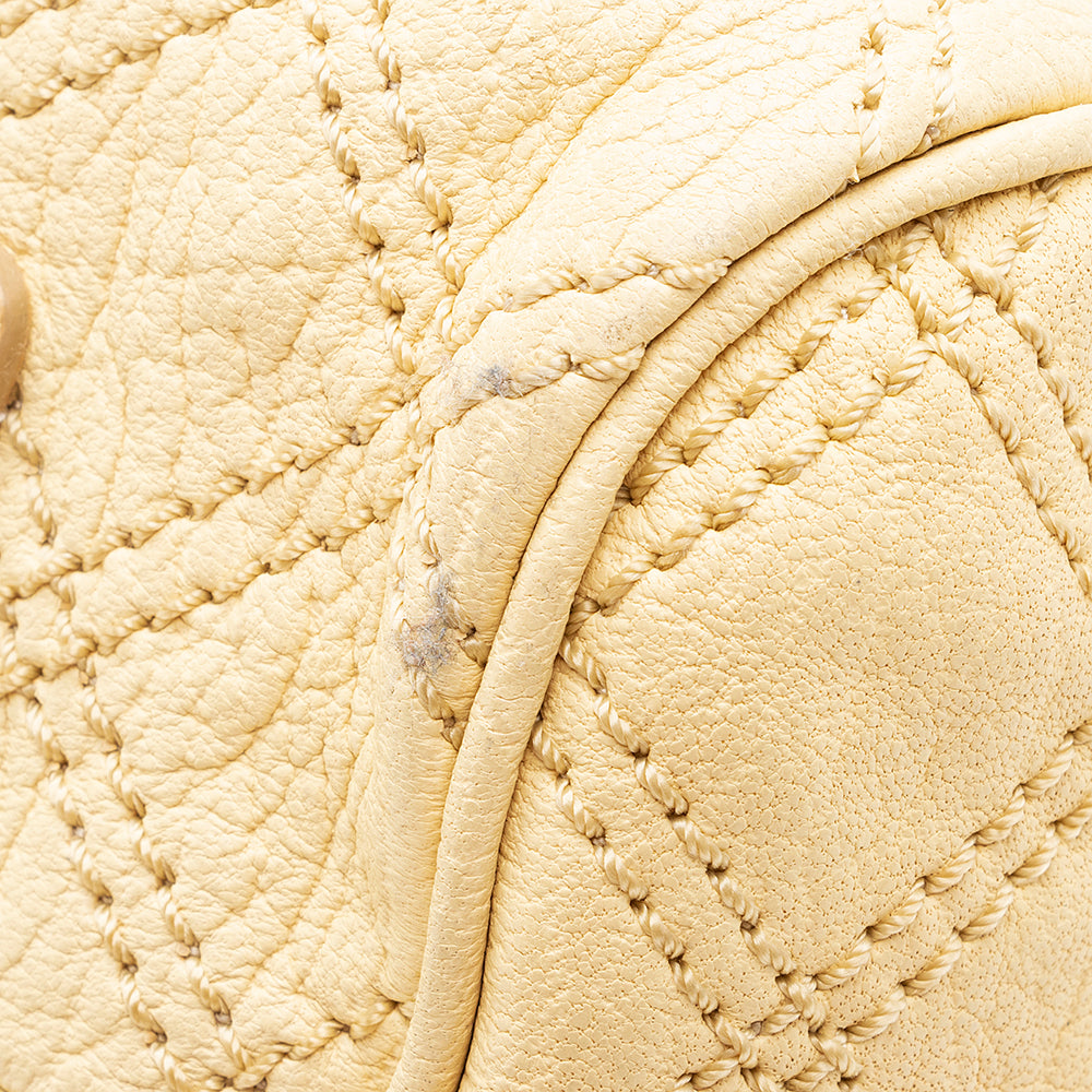 Marc Jacobs Quilted Leather Stam Satchel (SHF-19099)