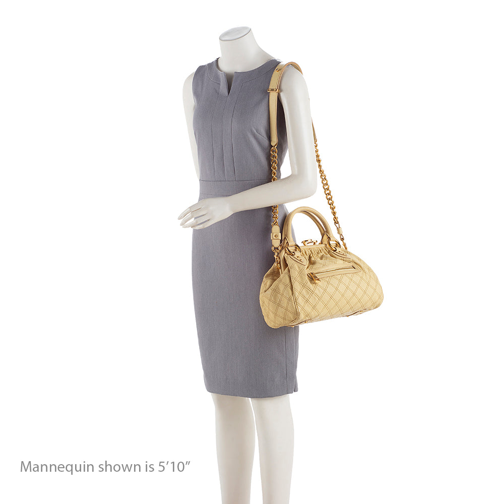 Marc Jacobs Quilted Leather Stam Satchel (SHF-19099)