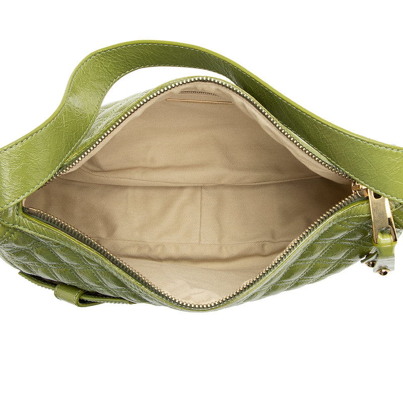 Marc Jacobs Quilted Patent Leather Ursula Shoulder Bag (SHF-20243)