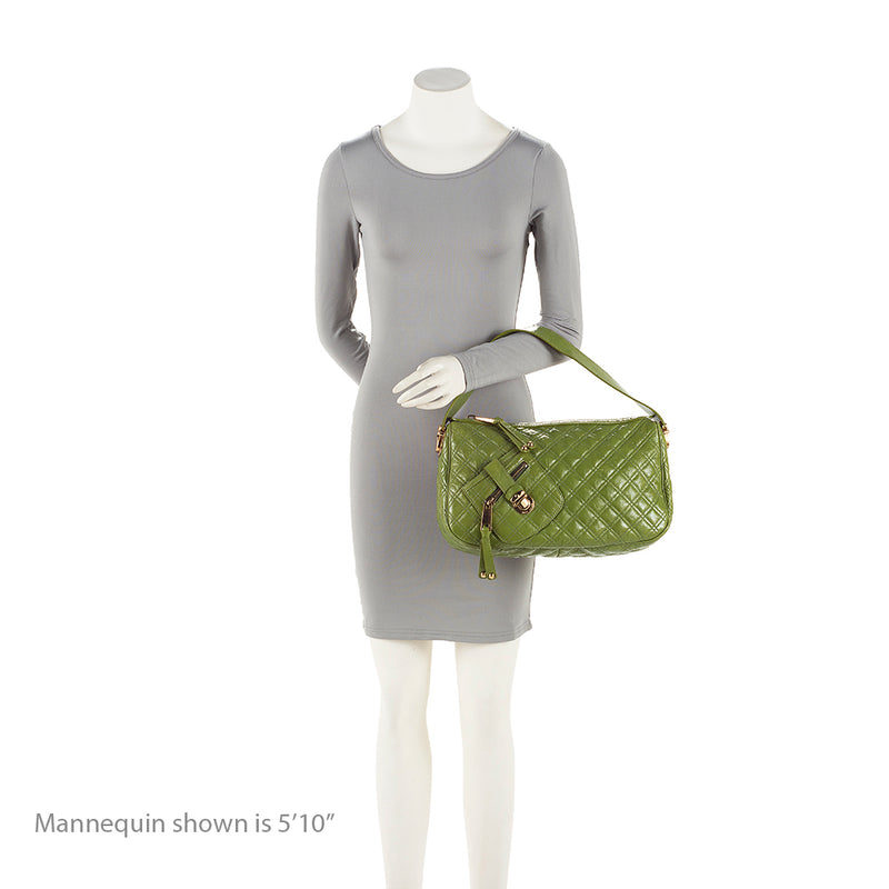 Marc Jacobs Quilted Patent Leather Ursula Shoulder Bag (SHF-20243)