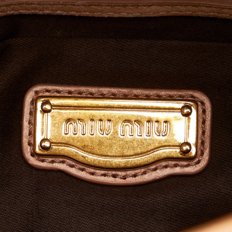 Miu Miu Coffer Leather Satchel (SHG-30877)