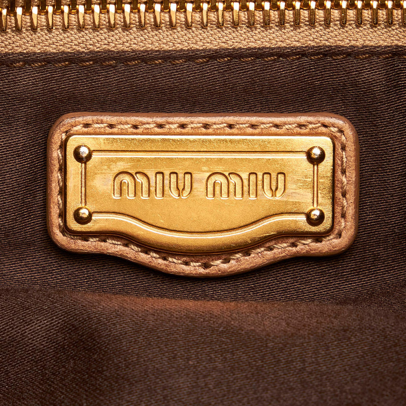 Miu Miu Coffer Leather Satchel (SHG-30901)