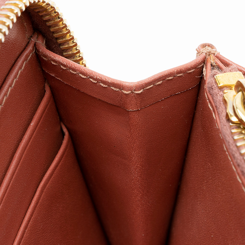 Miu Miu Croc Embossed St. Coco Lux Zip Wallet (SHF-18954)