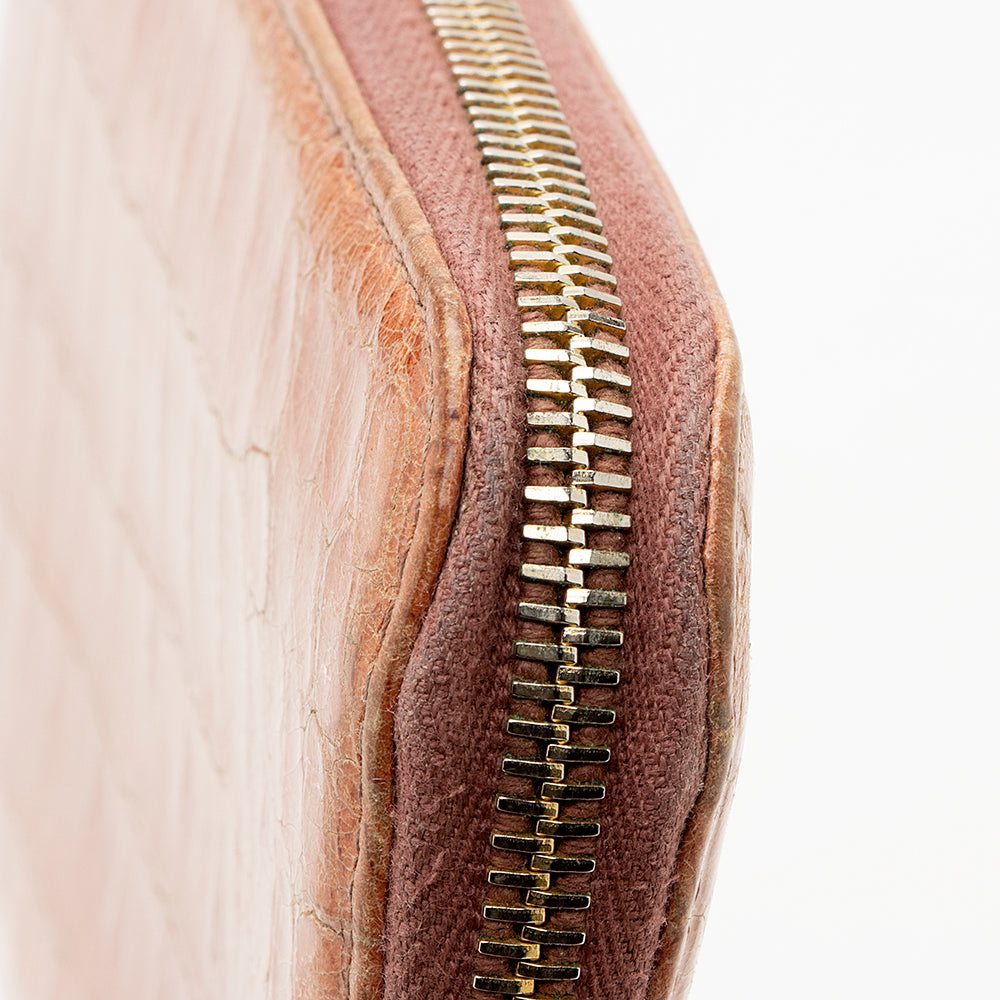 Miu Miu Croc Embossed St. Coco Lux Zip Wallet (SHF-18954)
