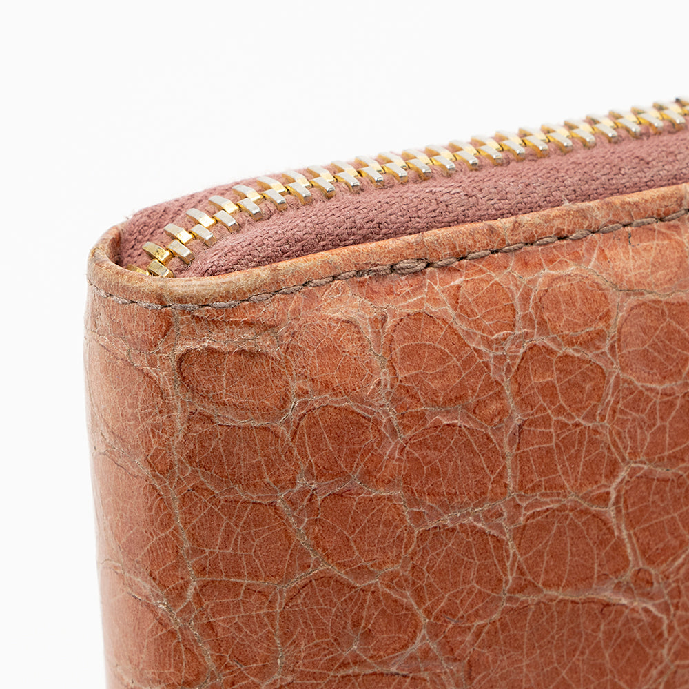Miu Miu Croc Embossed St. Coco Lux Zip Wallet (SHF-18954) – LuxeDH