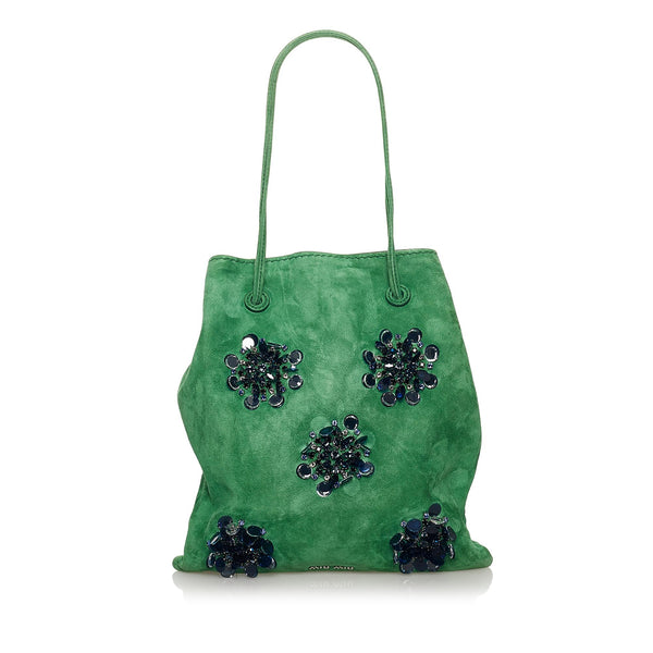 Miu Miu Embellished Leather Handbag (SHG-30619)