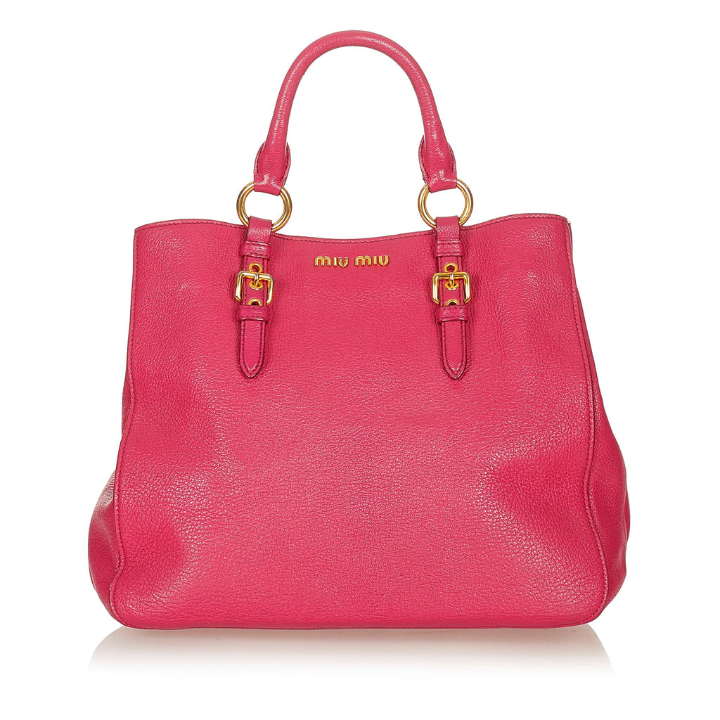 Miu Miu Leather Handbag (SHG-26920) – LuxeDH