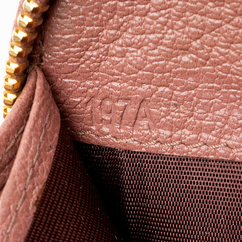 Miu Miu Leather Madras Foglio Zip Wallet - FINAL SALE (SHF-18960)