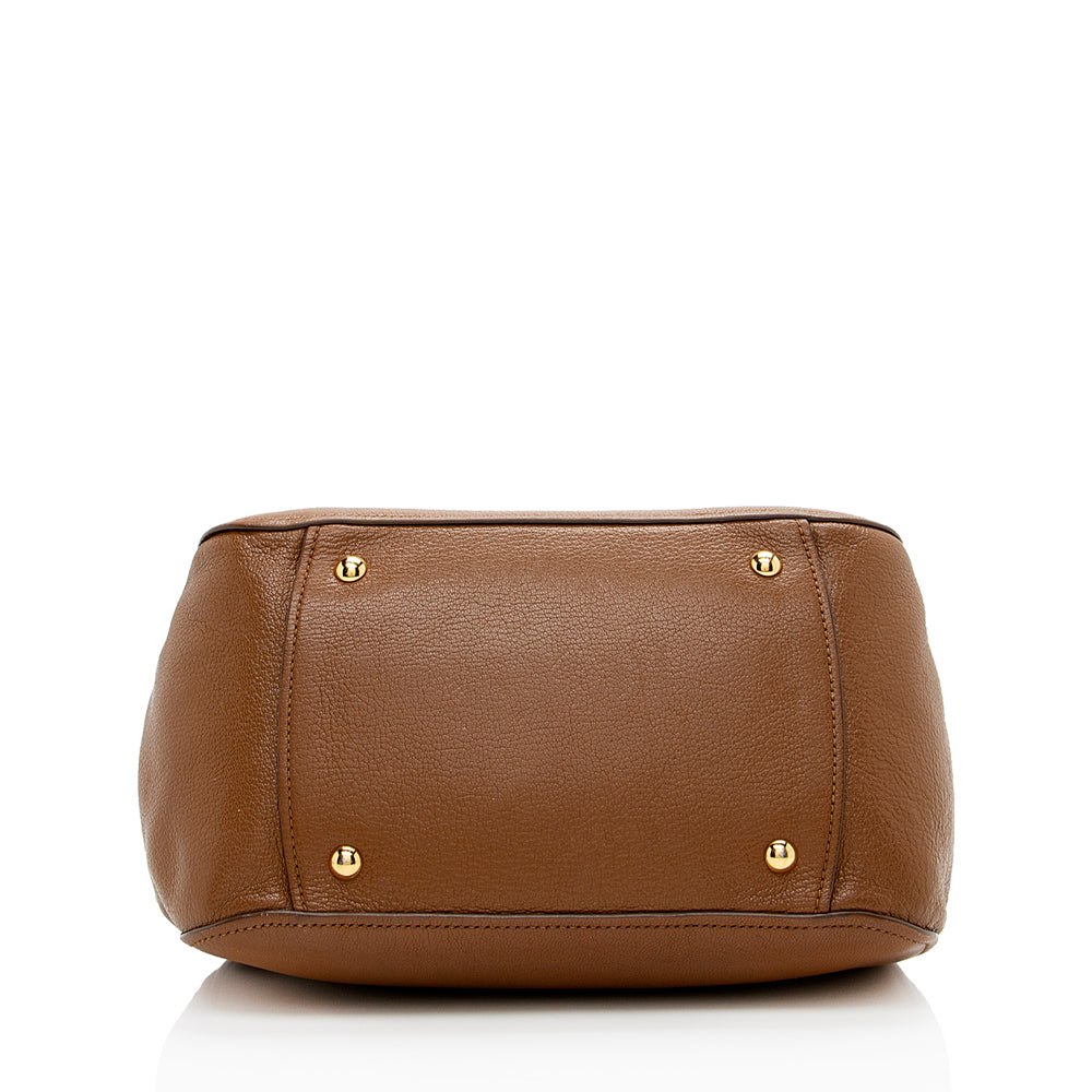 Miu Miu Leather Madras Satchel (SHF-17385)