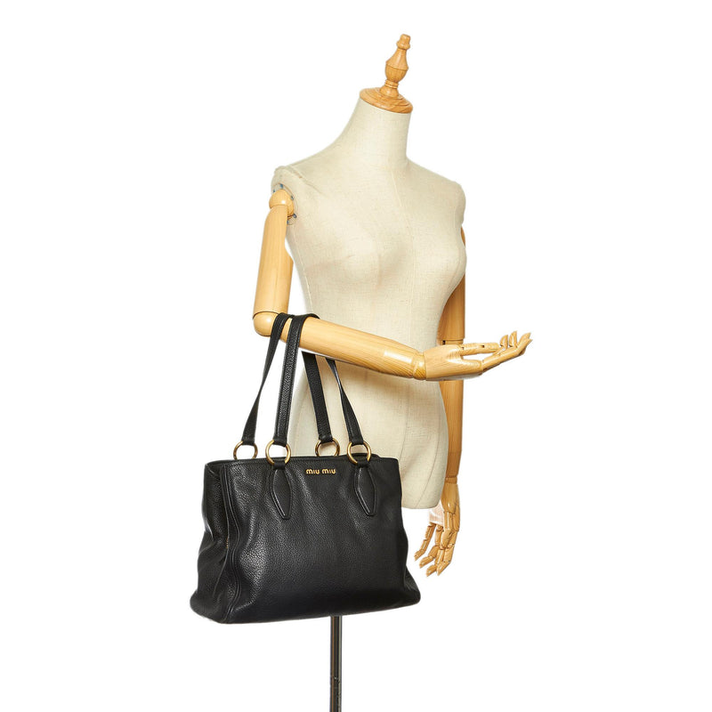 Miu Miu Leather Tote Bag (SHG-18645)