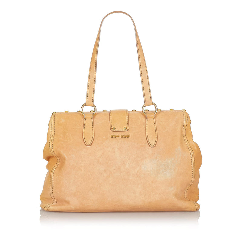 Miu Miu Leather Tote Bag (SHG-21610)